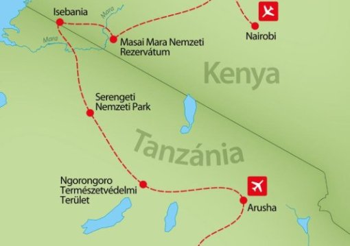 Kenya – Tanzánia Szafari Kalandtúra 11 Nap / 8 éj