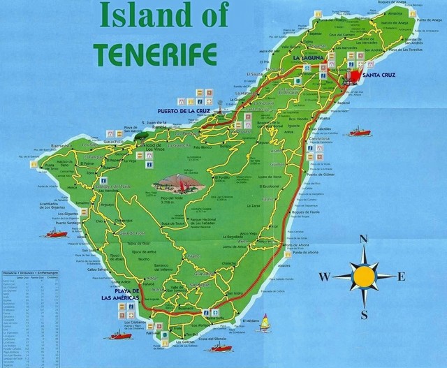 tenerife térkép Tenerife térkép Kanári szigetek tenerife térkép