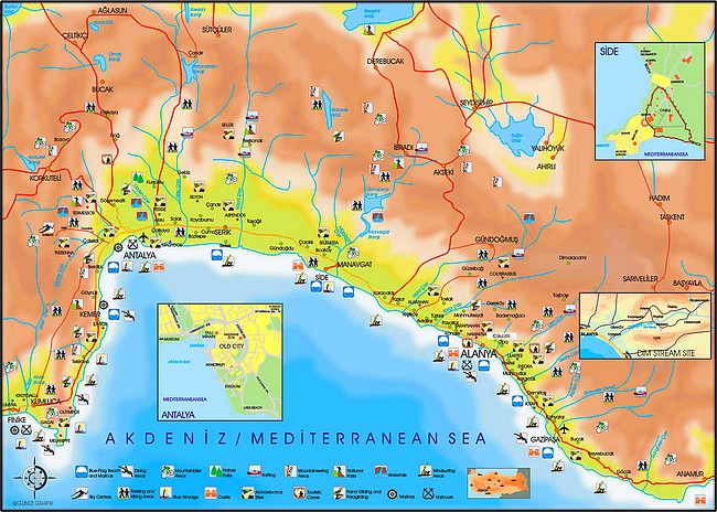 side térkép törökország Torokorszag Terkep Torok Riviera side térkép törökország