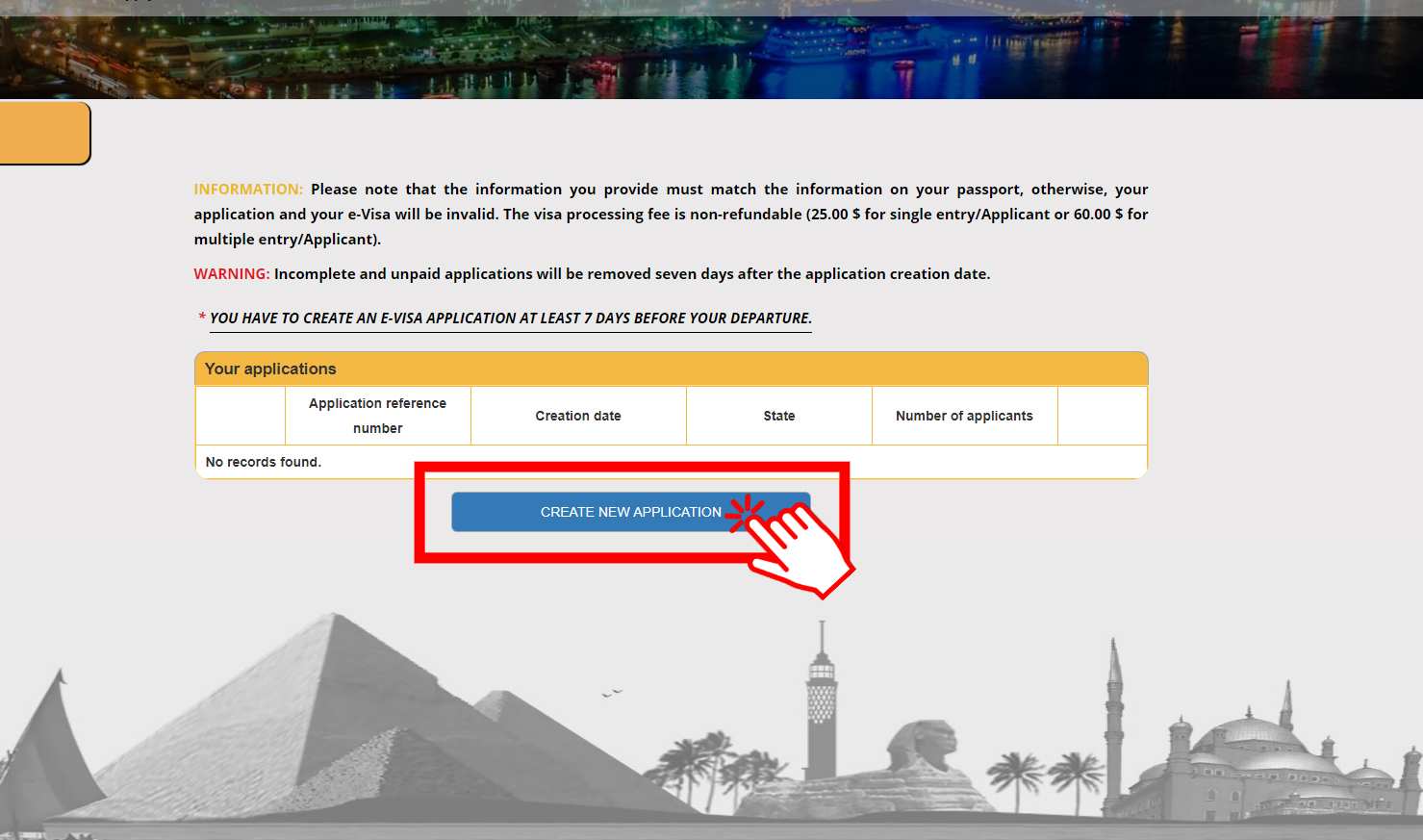 Online egyiptomi vízum 7