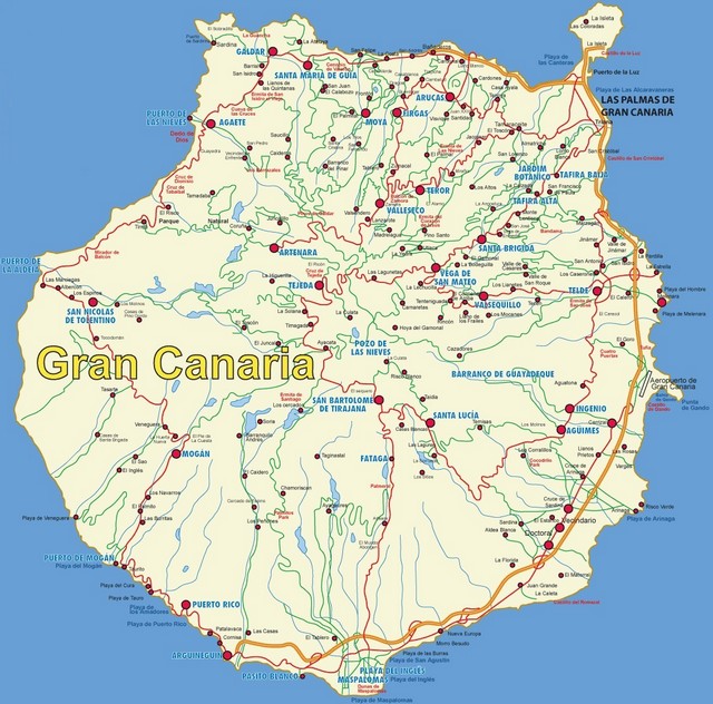 gran canaria kanári szigetek térkép Kanari Szigetek Terkep Gran Canaria Tenerife gran canaria kanári szigetek térkép