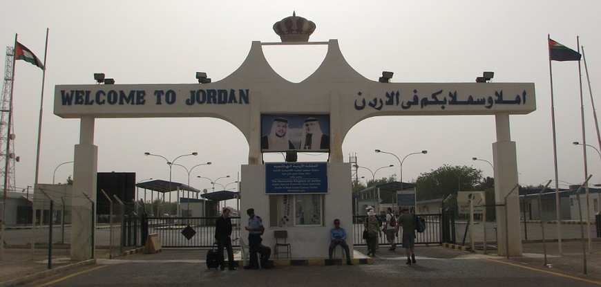 Jordániai határ Eilat felől Akaba felé
