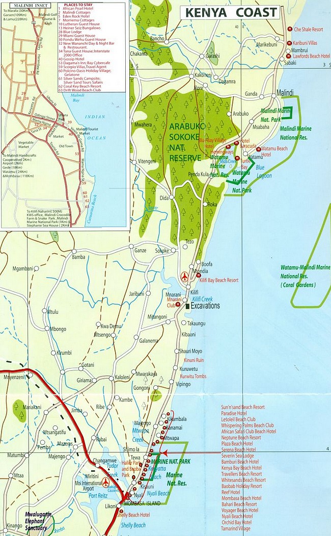 Kenyai utazás térkép