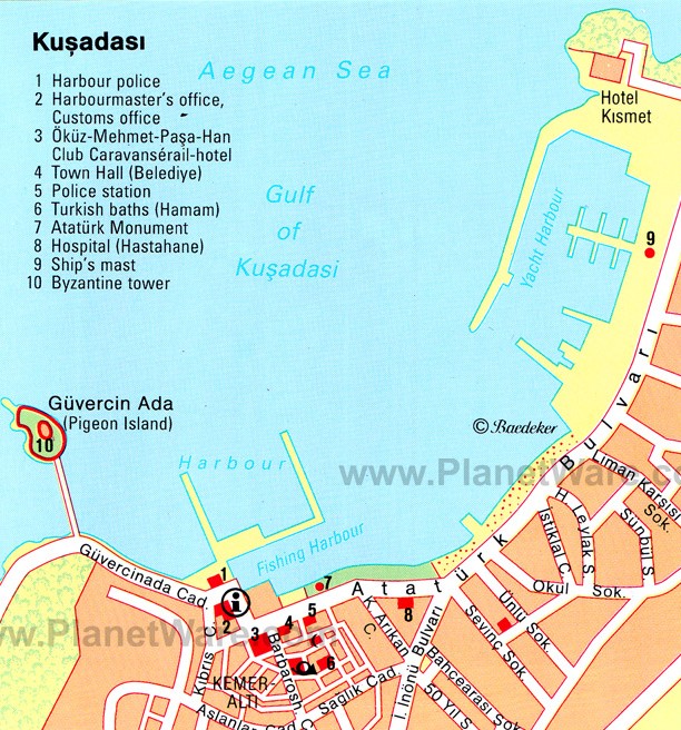 kusadasi térkép Torokorszag Utazas Kusadasi Kornyekerol Terkep kusadasi térkép