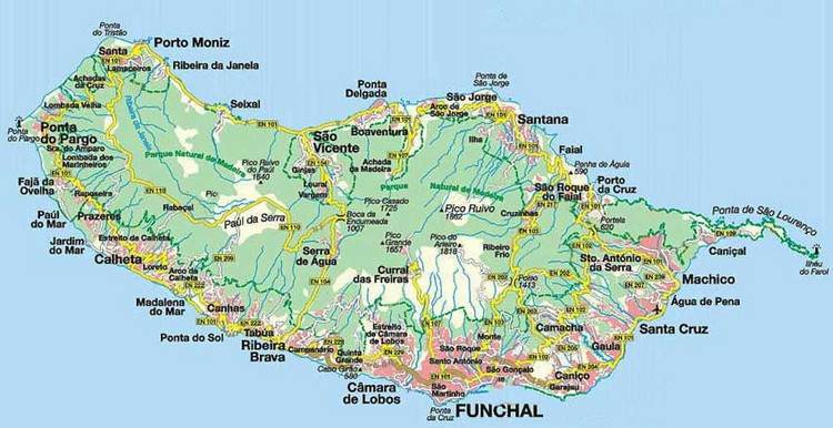 madeira térkép Portugália, Madeira térkép madeira térkép