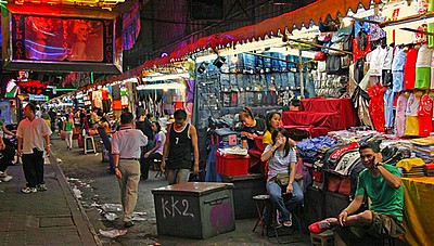 Thaiföldi vásárlás Patpong piac