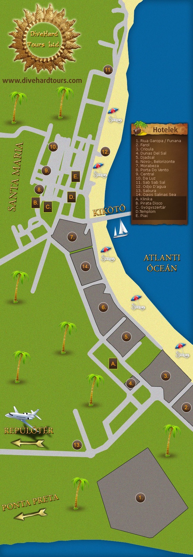 Zöld-foki szigetek Sal szigete, Santa maria