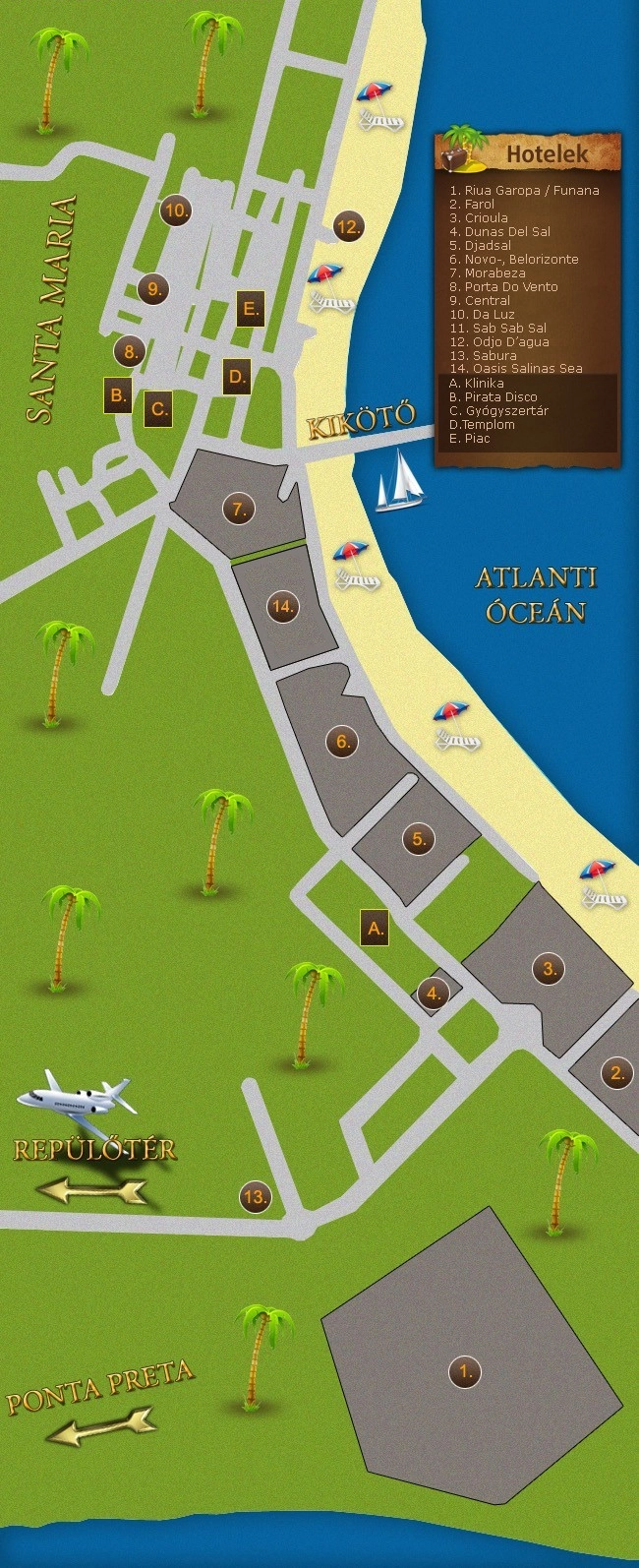 Zöld-foki szigetek Sal szigete, Santa maria